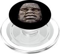 Olmeken Colossal Head Mexico Olmec Head PopSockets PopGrip for MagSafe