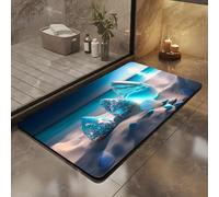 Olnamaro Bathroom Bath Mat Rug,Shower Mat,3D(Stone of Hope) Diatomite Stone Bath Mat Non Slip,Soft, Absorbent, Scratch Resistant and Fast Drying,Adorned with Beautiful Moods 60X40CM