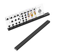 olnamo Playing Card Holders 13.4 Inches Acrylic Solid Card Holder for Playing Card Games (2 pcs, Black)
