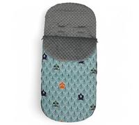 OLO Baby Universal Footmuff Cosytoes for Baby Stroller Pram Buggy Liner Padded XL (Fox & Trees/Grey)