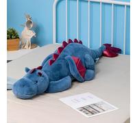 Ololele Dragon Stuffed Animal, 27.6Inches Small Plush Dragon Toy for Kids, Pink White Green and Blue Available.Very Cute Plushie Dragon