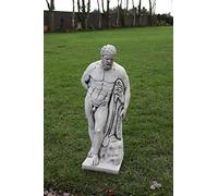 OLOMA Ancient Greek stone sculpture Concrete nude male statue Roman garden ornament Nude man figurine Outdoor and indoor decoration Naked man art Greek god zeus statue Large bust david sculpture