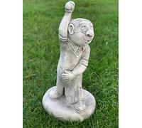 OLOMA Cement Cricket player figurine Stone Cricket bowler statue Outdoor humorous man outdoor decor Concrete man decoration Grandpa ornament Front door art Cricket lover gift