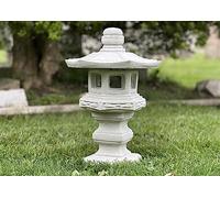OLOMA Japanese lantern pagoda statue Concrete pagoda figurine Cement pagoda sculpture Stone Asian decoration Zen garden ornament Large pagoda decoration Handmade pagoda Lover gift