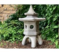 OLOMA Japanese pagoda lantern Concrete pagoda statue Outdoor chinese lantern Japanese stone temple Large garden pagoda Meditation altar Zen gift Outdoor sculpture zen garden Furniture for home decor