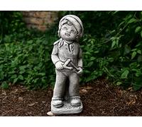 OLOMA Large dutch boy statue Concrete boy sculpture Cement boy figure People garden decor Stone human figure Outside kid statue Lovely gift Home and garden cement decoration Stone dutch boy figurine