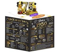 OLOSONG 75th Birthday Card for Men Women, Funny 3D Pop Up 75th Birthday Gifts for Grandma Mom Dad, Back In 1950 Happy 75 Year Old Birthday Decorations Cards for Her Him