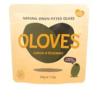 Oloves Fresh Green Olives Infused with Lemon Rosemary and a Hint of Garlic 30g (Pack of 10)