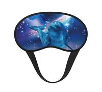 Olphins in Space Print Adjustable Eye Cover for Sleeping, Comfortable, Pressure-Free and Breathable Sleeping Masks