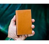 olpr. Small Pocket Journal with Leather Cover extra small journal Refill (Wheat)