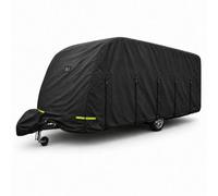 Breathable Waterproof 4Ply Caravan Cover with Free Hitch Cover Black