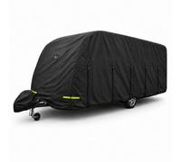 Breathable Waterproof 4Ply Caravan Cover with Free Hitch Cover Black