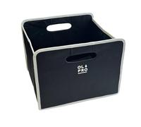 OLPRO 24L Folding Storage Box - Grey Fabric Storage Box | Collapsible Shelves, Cube Units, Kallax, Wardrobe & Bedroom Organisation