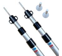 OLPRO 2 x Aluminium Telescopic Canopy Poles, 230cm tall, Adjustable height, Collapsible, Extendable, For tents, awnings, shades and shelters
