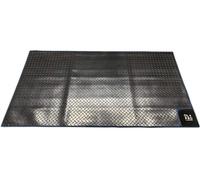 OLPRO Awning Tunnel Mat - 1500mm x 800mm Easy Clean awning/tent/caravan Mat - Blue Trim, for campervans and motorhomes