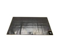 Olpro Awning Tunnel Mat 1500mm x 800mm Black Rubber with Orange Edge Trim