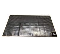 OLPRO Awning Tunnel Mat - 1500mm x 800mm Easy Clean Awning/Tent/Caravan Mat - Orange Trim for campervans and motorhomes