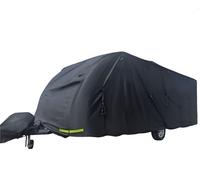 Olpro Breathable Waterproof 4Ply Caravan Cover with Free Hitch Cover Black - 12-14ft