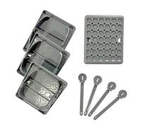 OLPRO Caravan Jack Pads with Pins (Pack of 4) - Heavy Duty Leg Pads, Jack Feet Pads, Stabiliser Foot Pads, Touring Caravan Accessories, Swift & Bailey Caravan Equipment