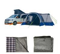 OLPRO Cocoon Breeze® v2 Campervan Awning - Footprint & Carpet - Blue - Footprint & Carpet