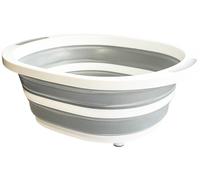 Olpro Collapsible Silicone Folding Bowl with Cutting Board Grey