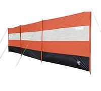 OLPRO Compact Vision Camping Windbreak (Orange) - Strong 4-Pole Wind Breaker with PVC Window & Guy Ropes - Foldable Garden, Beach & Caravan Wind Break for Camping, Festivals, BBQs