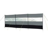 OLPRO Compact Vision Windbreak (Charcoal) - Foldable Heavy Duty Camping Wind Break with PVC Viewing Panel, Steel Poles & Guy Ropes - For Beach, Caravan, Garden or Festival Use