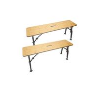 Folding Bamboo Bench Set of Two