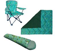 OLPRO Jungle Kids Camping Bundle - Sleeping Bag, Camping Chair, Insulated Blanko