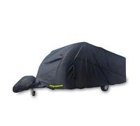 OLPRO Premium Breathable Waterproof 4Ply Caravan Cover, Universal Fitting, Black, 12-14ft, Winter Cover, Water Resistant, RV Compatible