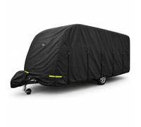 OLPRO Premium Breathable Waterproof 4Ply Caravan Cover with Free Hitch Cover in Black (19-21ft), Universal Fitting, Winter Touring Caravan
