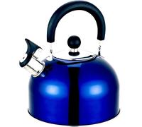 OLPRO Stainless Steel Whistling Kettle - Blue, 2L Capacity, Gas Stove, hotdrinks