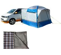 OLPRO Uno Breeze® v2 Campervan Awning - Orange - Carpet - Blue