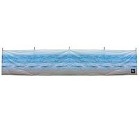 OLPRO Wooden Pole Camping Windbreak - Patterned Outdoor Wind Break for Beach, Caravan, Motorhome & Garden - Heavy Duty Privacy Screen with Strong Windbreaker Poles