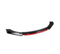 OLQYBD Compatible For Audi Front Bumper Lip Spoiler Splitter Guards Body Kit W/ 15CM Support Rod Car Accessories Same AS Photo Front air Dam Lip(Black Red)