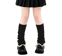 Olreco Kawaii Y2K Harajuku Leg Warmers for Girls & Women - Gyaru, Goth, Lolita Accessories, C Black, One Size