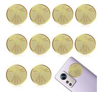 OLRWSLG 10 Pcs Anti Radiation Protection Sticker Shields, Cell Phone Sticker Protection Blocker Anti-Electromagnetic Radiation Anti Radiation Patch EMF Blocker Sticker for Mobile Laptop Computer(Gold)