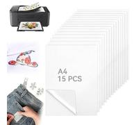 OLRWSLG 15 PCS Water Soluble Embroidery Paper A4 Size Dissolvable Embroidery Stabilizer Print or Draw Stabilizer Self-Adhesive Stick and Stitch Embroidery Backing for DIY & Machine Hand Stitching