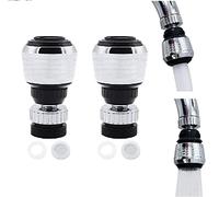 OLRWSLG 2 Pcs 360° Swivel Tap Aerator Adjustable 2 Modes Water Saving Faucet Diffuser Faucet Adapter Kitchen Tap Spray Head Faucet Bubbler Filter with Nozzle Adapter M22 External M24 Internal Thread