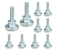 OLRWSLG 20 Pcs M6 Thumb Screw, M6x20mm Flat Knurled Thumb Screws Zinc Plated Carbon Steel Thumb Screw Clamping Screws Black Suitable for Machines Devices Furniture