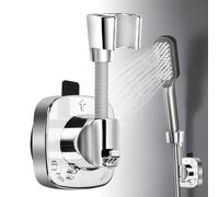 OLRWSLG 360°Swivel Shower Head Holder, 10kg Load Capacity Removable Shower Head Suction Cup Adjustable Showers Heads Bracket No Drilling Tool-Free Installation is Fit for Most Shower Heads