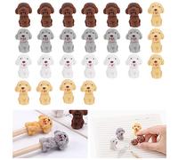 OLRWSLG Animal Shapes 3D Cartoon Erasers - 25 Pcs Teddy Dog & More - Mini Puzzle Rubber Erasers for Kids, Office, School, Parties & Gifts