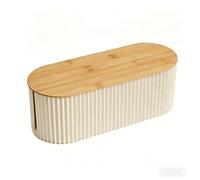 OLRWSLG Cable Tidy Box Large Cable Management Box with Bamboo Lid Power stripe Tidy Boxes Desktop Cords Management For Hiding Messy Cables Wire Management from TVs Computers and Desks 13.0 ×5.1×4.3 in