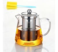 OLRWSLG Glass Teapot with Infuser, 450 ml Removable Infuser Tea Pot Heat-Resistant Glass Tea Pot Clear Small Teapot Stovetop Safe Kettle with 304 Stainless for Loose Leaf Tea Fruit Tea Herbal Tea