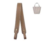 OLSEEY womens Leather Purse Strap for Picotin Leather purse strap (pack of 1), Etoupe Grey-gold Hardware, 14.19 cm x 4.19 cm x 14.4 cm