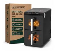 Olsen & Smith 11L Vertical Dual Stack Air Fryer with Two 5.5L Baskets