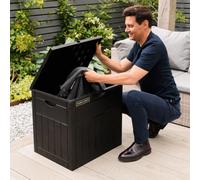 Olsen & Smith 126L Outdoor Storage Box Waterproof, Small Plastic Garden Storage Box For Patio & Balcony