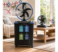 Olsen & Smith 16in Portable Cordless Cooling Misting Fan, Rechargeable