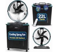 Olsen & Smith 16in Portable Cordless Cooling Spray Fan, Rechargeable