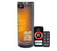 Olsen & Smith 1800W Smart Ceramic Heater Oscillating Wi-Fi/App/Voice Control, Small Compact Energy Efficient Tabletop Plug In Electric Portable Fan Room Space Heater with Thermostat, Fast Heating